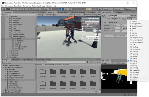 Masterarbeit - Auswahl und Vorschau der Segmentierung im Unity Editor